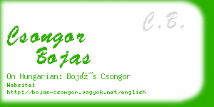 csongor bojas business card